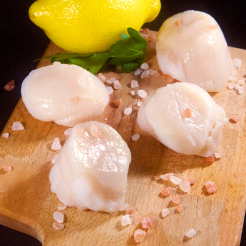 Scallops, U/10, sold by King Tide Seafood Provisions